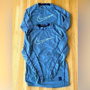 Nike Pro Boys Long-Sleeve Training Tops, Size Large
